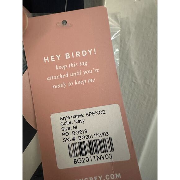 NWT Birdy Grey SPENCE Convertible Chiffon Dress Gown Bridesmaid Navy Blue Medium - Picture 3 of 5